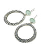 Soft Aqua Sea Glass Hoop Earrings