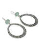 Soft Aqua Sea Glass Hoop Earrings