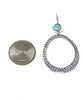 Bright Aqua Sea Glass Hoop Earrings
