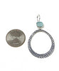 Square Aqua Sea Glass Hoop Earrings