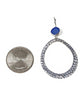 Blue Sea Glass Hoop Earrings