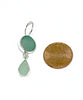 Turquoise & Aqua Sea Glass Double Drop Earrings
