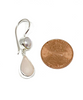 Pink Sea Glass with Pearl Earrings Double Drop Earrings