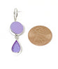 Pastel Lavender & Clear Lavender Stained Glass Double Drop Earrings
