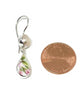 Pink Rosebud Vintage Pottery with Pearl Double Drop Earrings
