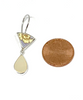 Yellow Flower Vintage Pottery with Cream Stained Glass Double Drop Earrings