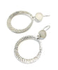 Clear Sea Glass Hoop Earrings
