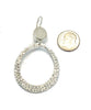 Clear Sea Glass Hoop Earrings