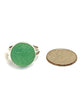 Spring Green Sea Glass Marble Ring - Size 5.5