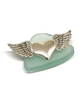 Sterling Silver Heart with Wings Pin