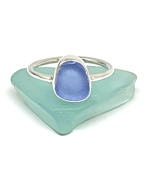 Corn Flower Blue Sea Glass 