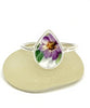 Purple Flowers Vintage Pottery Teardrop 