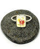 Pink & Yellow Flower Vintage Pottery Rectangle 
