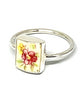 Pink & Yellow Flower Vintage Pottery Rectangle 