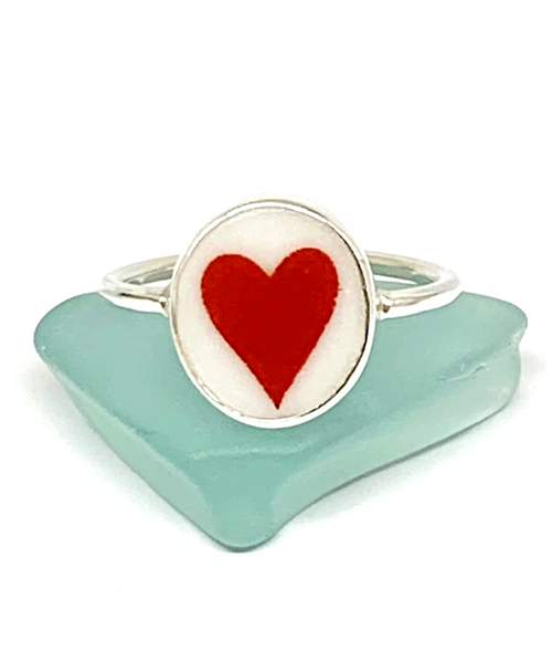 Heart Vintage Pottery Oval 