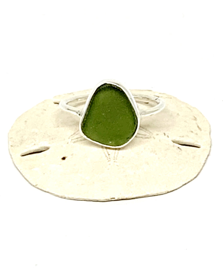 Rich Olive Green Sea Glass 