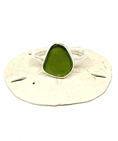 Rich Olive Green Sea Glass 