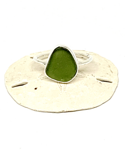 Rich Olive Green Sea Glass 