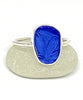 Leaf Pattern Blue Sea Glass 