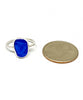 Leaf Pattern Blue Sea Glass 