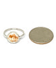 Orange Flower Vintage Pottery Round 