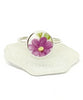 Purple & Yellow Flower Vintage Pottery Round 