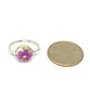 Purple & Yellow Flower Vintage Pottery Round 