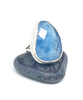 Faceted Amazonite Large Drop Shape Ring - Size 7.5