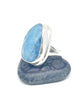 Faceted Amazonite Large Drop Shape Ring - Size 7.5