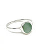 Tiny Aqua Blue Sea Glass Stack Able 