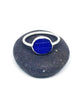 Line Textured Cobalt Sea Glass 