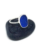 Flower Textured Cobalt Sea Glass 
