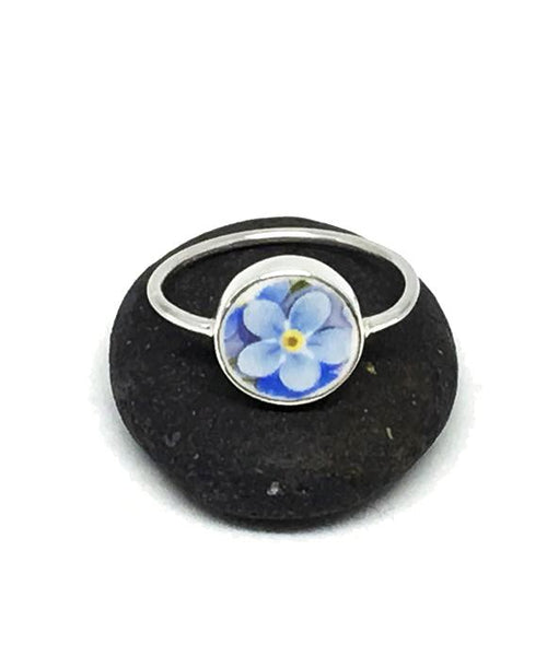 Light Blue Flower Vintage Pottery 