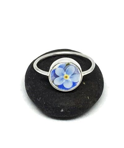 Light Blue Flower Vintage Pottery 