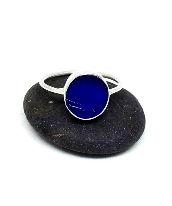 Textured Cobalt Sea Glass 