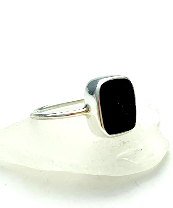 Black Sea Glass Square Stack Able 