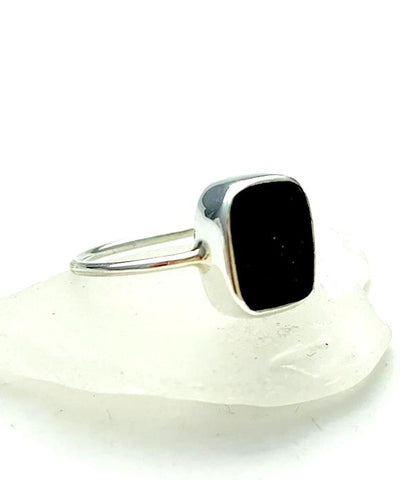 Black Sea Glass Square Stack Able 