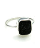 Black Sea Glass Square Stack Able 