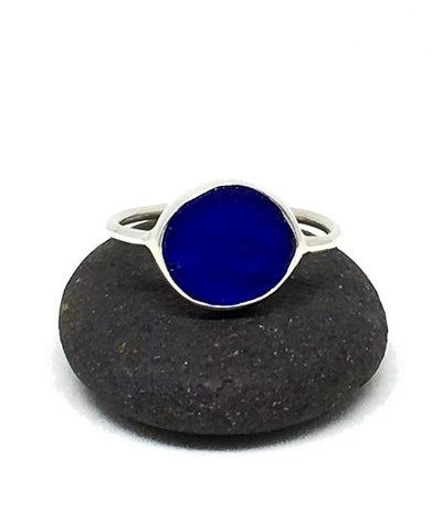 Delicate Textured Cobalt Sea Glass 