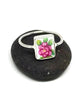 Pink Flower Rectangle Vintage Pottery 