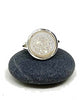 Sparkly White Geode Ring - Size 8.5