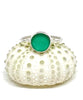 Round Teal Sea Glass 