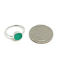 Round Teal Sea Glass 