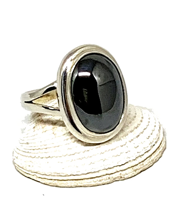 Energetic Hematite Ring - Size 5.5