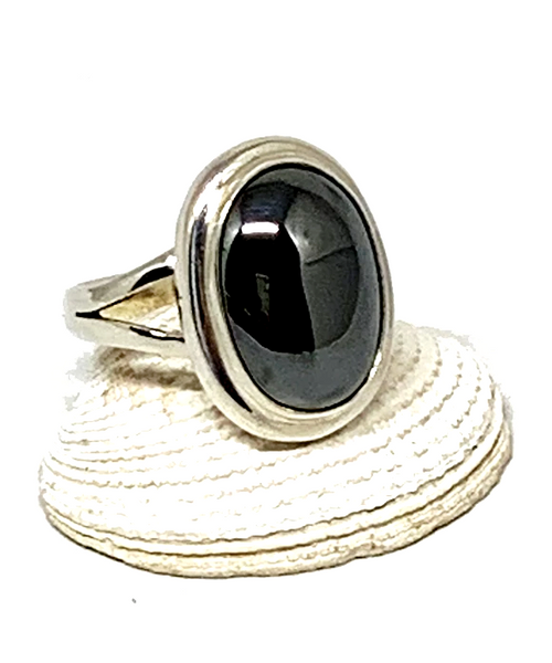 Energetic Hematite Ring - Size 5.5