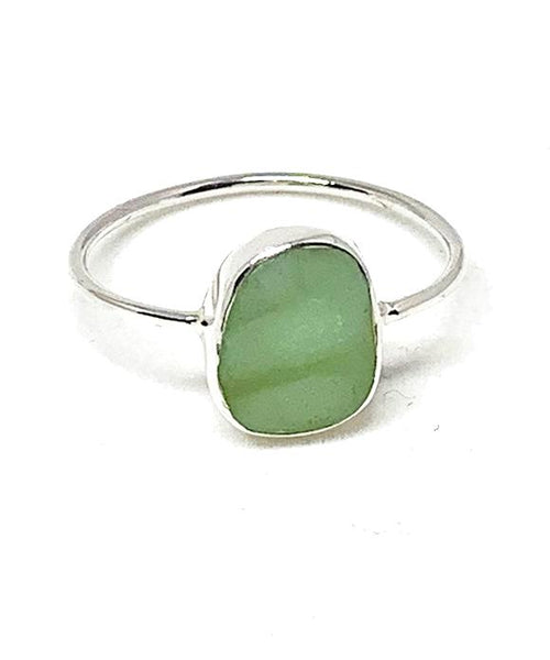 Textured Jadite Green Sea Glass 