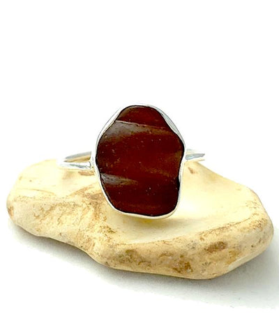 Textured Brown Sea Glass 