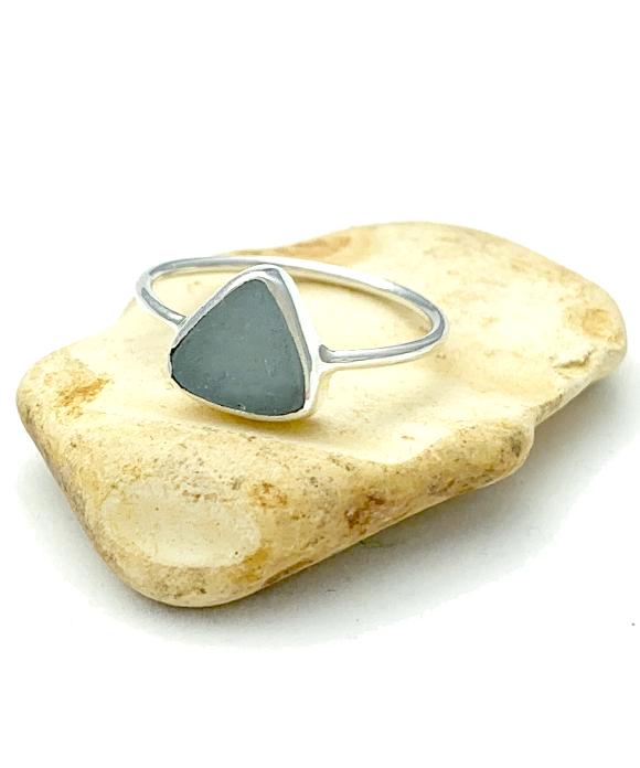 Light Blue Triangle Sea Glass Stack Able 