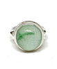 Green Swirl Marble Ring - Size 6