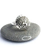 Cast Sterling Vintage Modern Button Ring - Size 7